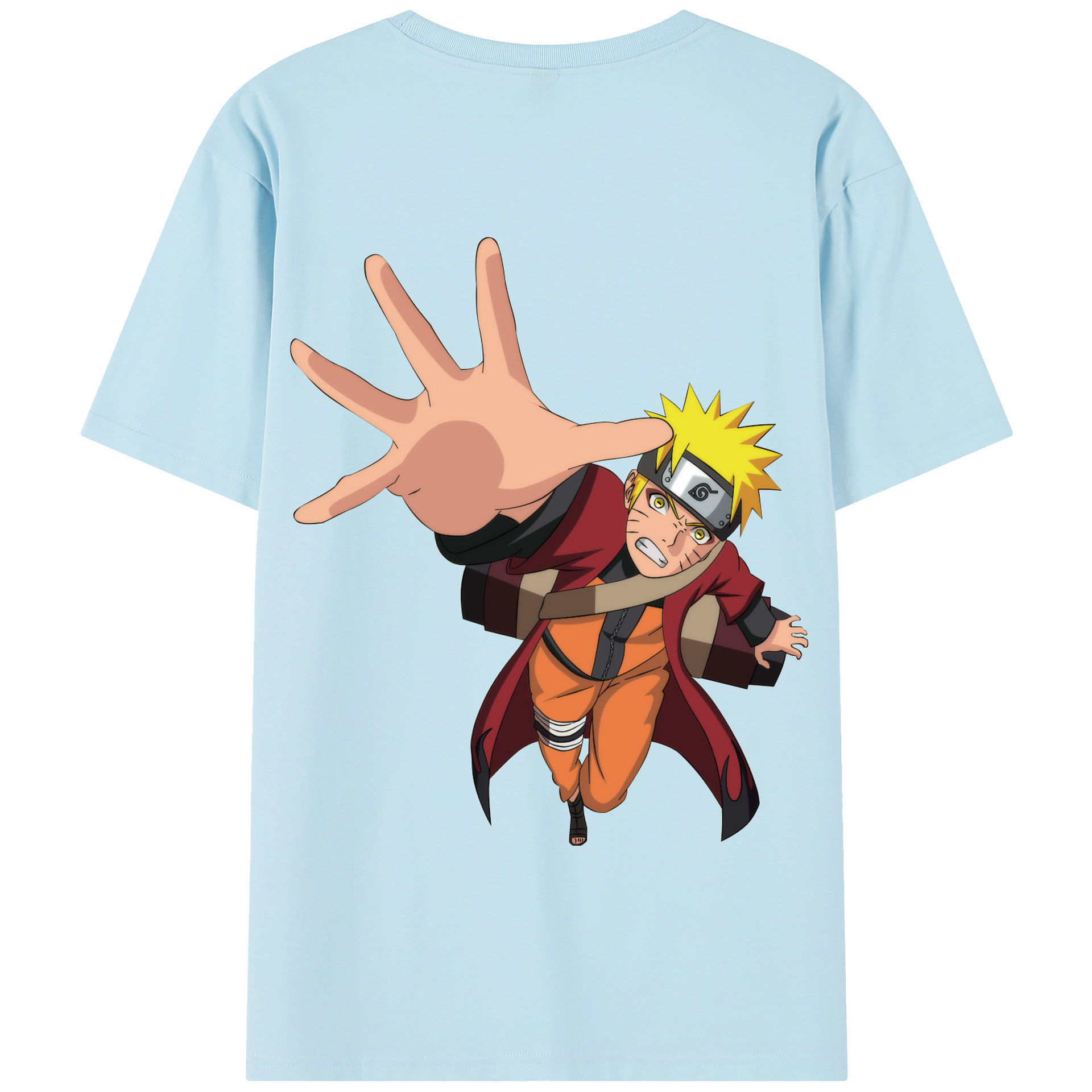 （画像用） NARUTO -ナルト- うずまき ナルト Uzumaki Naruto 綿100％半袖Tシャツ（背面プリント）